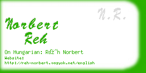 norbert reh business card